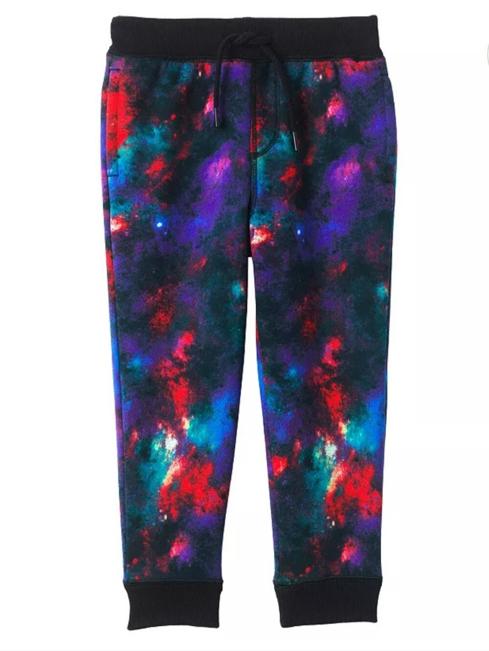 Lands' End Cord Drawstring Sherpa-Lined Jogger Pants, Rainbow Galaxy